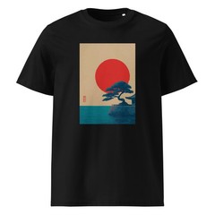 Mens Japan Sunrise Landscape Organic Cotton T-Shirt Multi-Colour