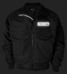 Security charger Heavyweight jacket with Reflective decoration.