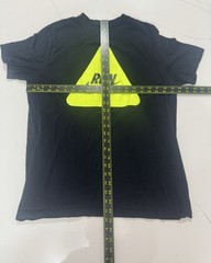 Nike “RUN” graphic t-shirt featuring a bold neon yellow triangle logo