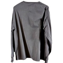 ComfortWash by Hanes Long Sleeve Pocket T-Shirt Gray Size Large 100% Cotton