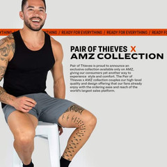 Pair of Thieves Men’s 3 Pack Super Soft Tank Top White Black Grey Size M