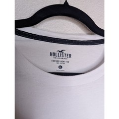 Hollister Men’s Crewneck White Tee XL Cotton Preppy Beach Summer Casual Travel