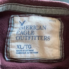American Eagle Shirt XL Waffle Thermal Y2k Long Sleeve Graphic Preppy Grunge