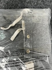 Bylt Gray Drop Cut Hooded Henley Lux Long Sleeve Cotton/Polyester/Spandex Size M
