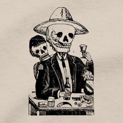 Jose Guadalupe Posada T Shirt Day Of Dead Skull Art Hispanic Mexican Artist Tee