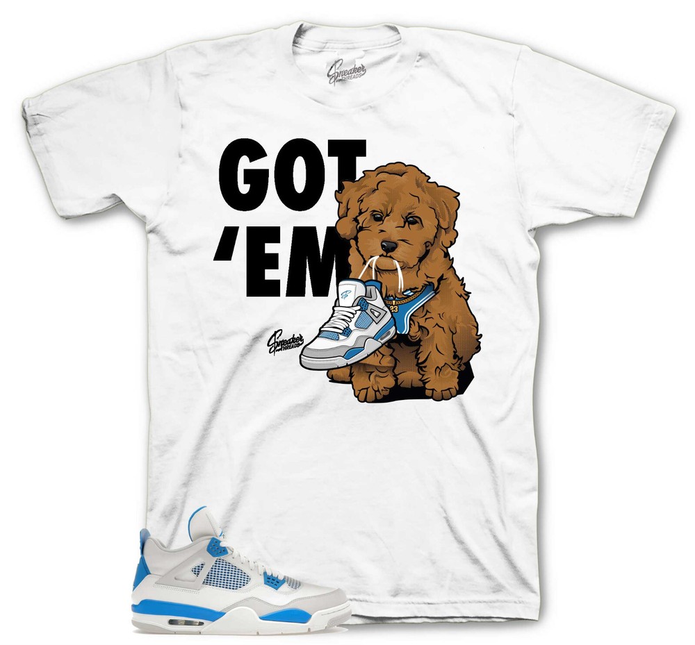 Sneaker Tees Match Jordan 4 Industrial Blue Shoes Military – Copped Em Shirt