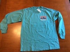 Lassen Volcanic National Park California T Shirt Mens Blue Cyan Color Long Sleev