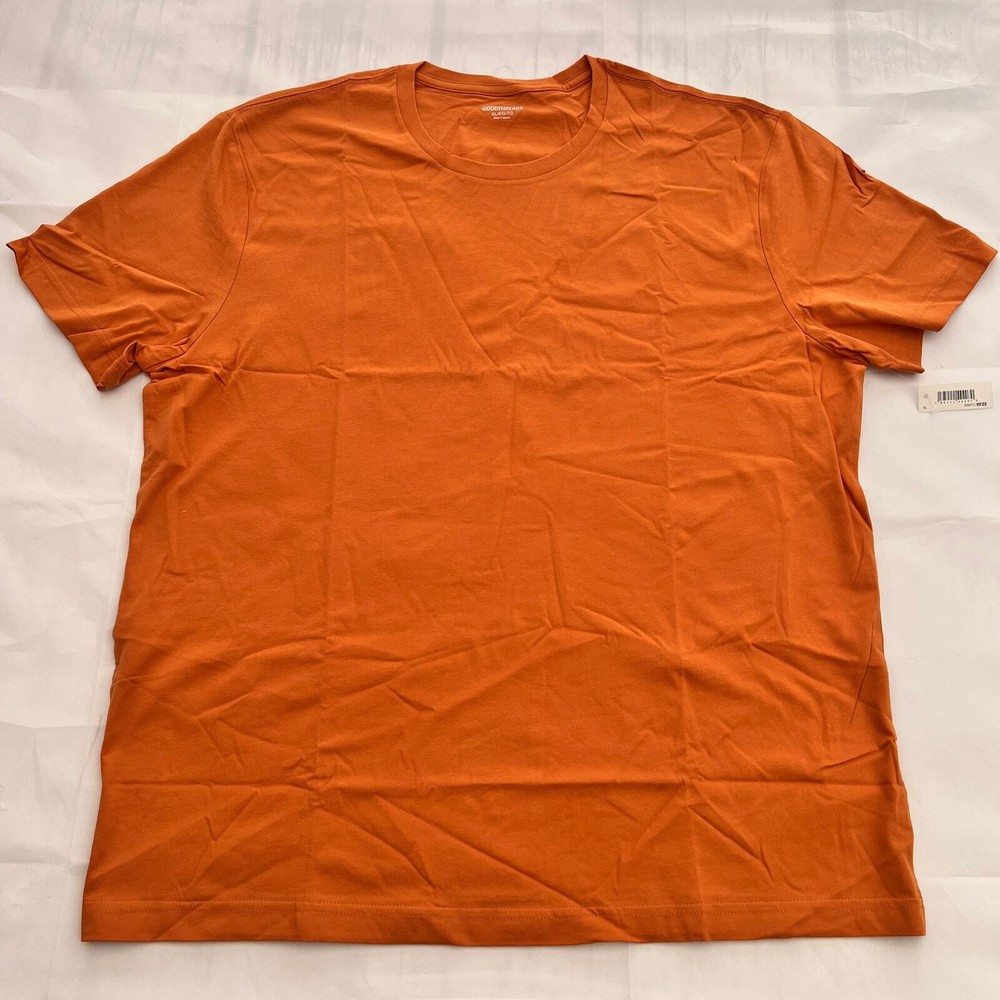 Goodthreads Men’s Slim-Fit Short-Sleeve Cotton Crewneck Orange T-Shirt XL