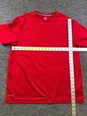Athletic Works Mens L Red DriWorks Athletic Shirt Short Sleeve Performance Tee