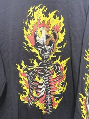 Teddy Fresh Up In Flames Long Sleeve T Shirt Black Large