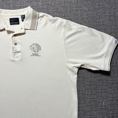 Vintage 90s Greg Norman Collection Mens Golf Polo Shirt Tan Ribbed Cotton Large