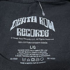 NEW Death Row Records Shirt Mens Large Black Snoop Dogg West Side Front Graphics
