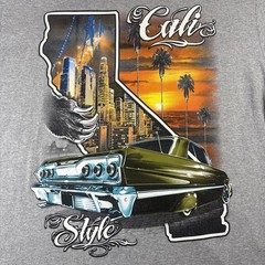 Shaka CALIFORNIA LOWRIDER T-shirt Cali Style Low Rider Urban Streetwear Men’s XL