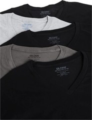 Gildan Tag Free V-Neck T-Shirts Cool Spire Mens Size Medium 5 Pack New