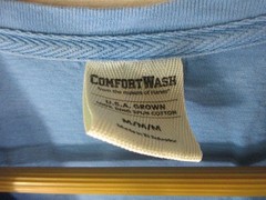 Hanes ComfortWash T-Shirt Mens M Cape Cod Striped Bass Long Sleeve Graphic Blue