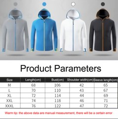 UPF 50+ Men UV Protection Jacket T-Shirt Hoodie Long Sleeve Outdoor Fishing Tops