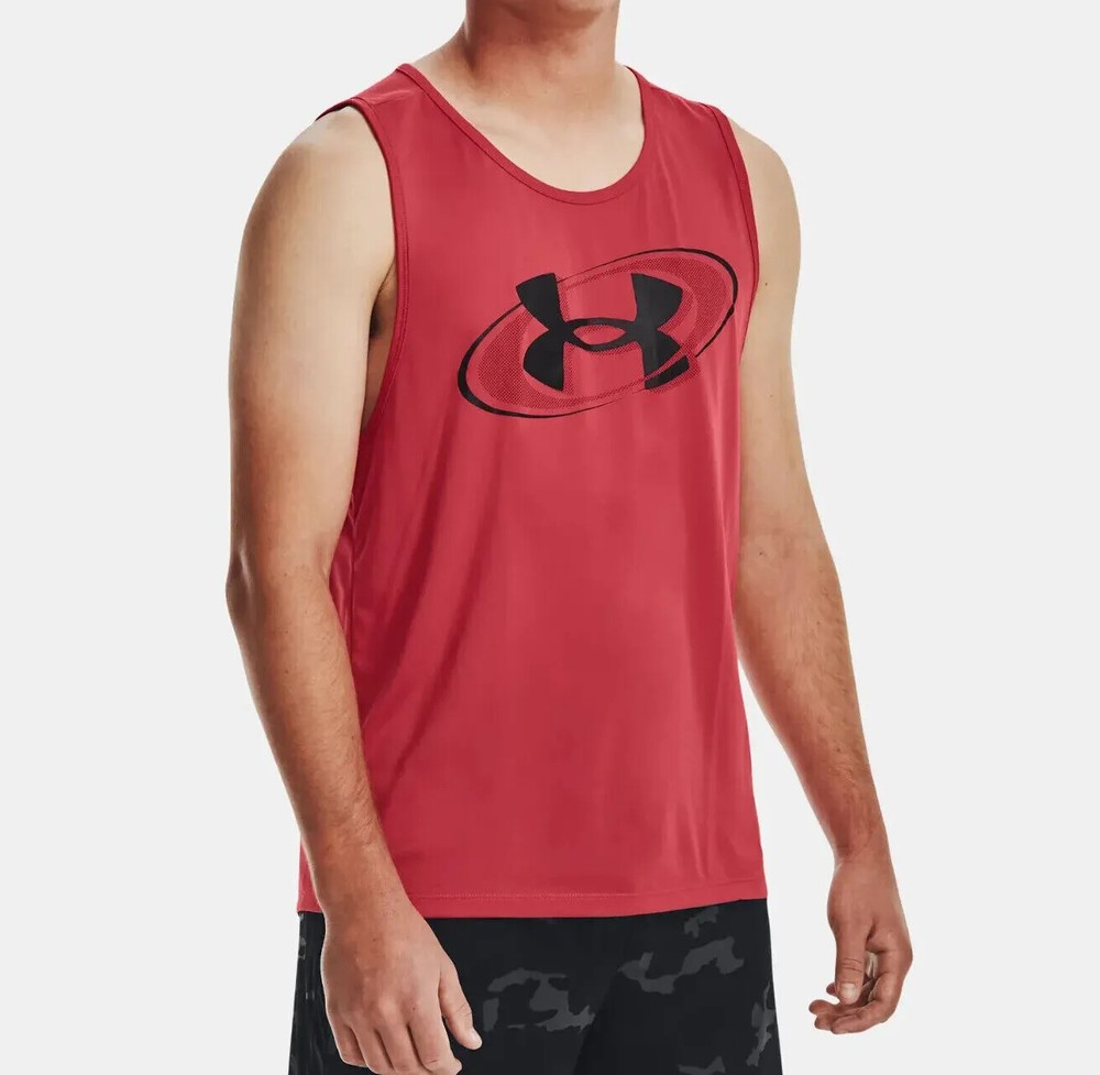 NWT Under Armour Tech 2.0 Men’s Big & Tall Athletic Tank Top Red Black 3XL