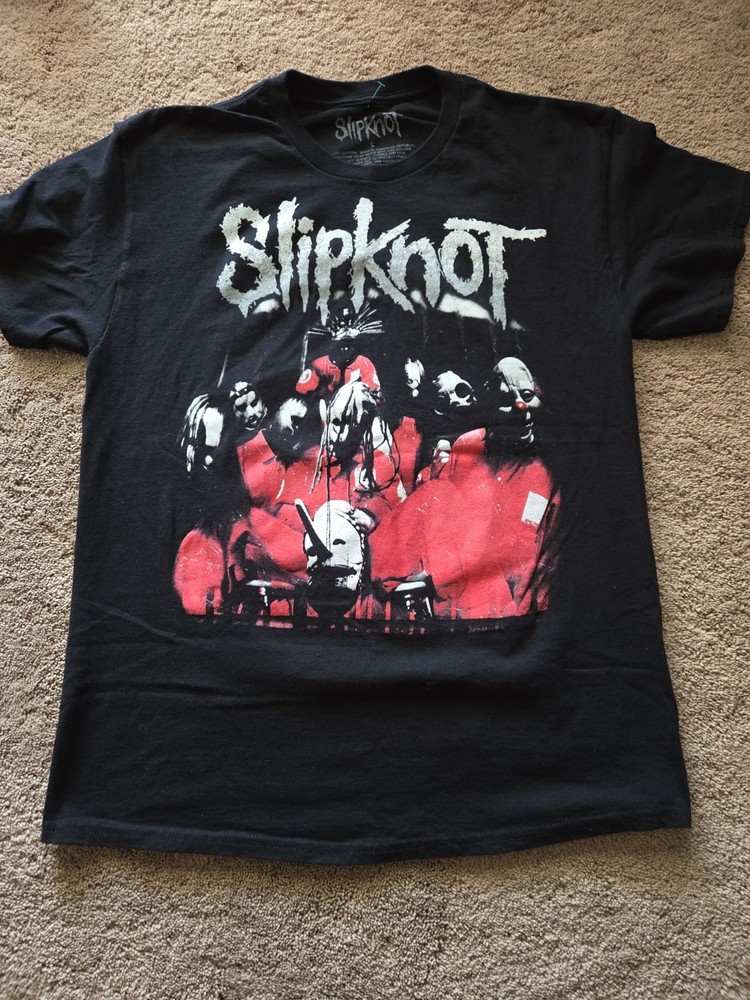 Slipknot Official Merch 25th Anniversary Album Cover Barcode Logo T-Shirt L
