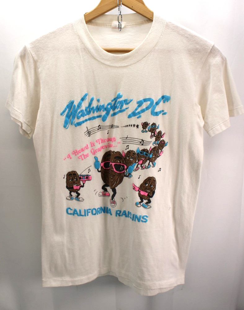 Vintage 80’s California Raisins Tshirt Washington Dc Men’s Size S Made In USA SS