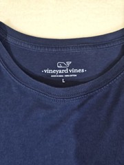 Vineyard Vines Football Whale Men’s Long-Sleeve Pocket T-Shirt Large Blue