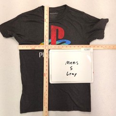 Playstation Casual Crew Neck Short Sleeve Graphic Shirt Mens Size Small S Gray