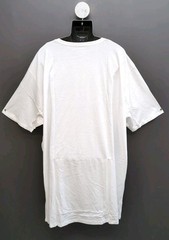 Bigdude Short Sleeve Plain Crew Neck Straight Hem T Shirt Size 7XL White