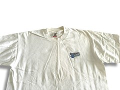 Vintage 90s Discovery Channel Adult Large TV Promo White Graphic Logo T-Shirt