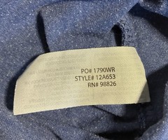 U.S. Polo Assn. Blue Solid Embroidered Logo Tee Cotton Blend Teen L (10-12)
