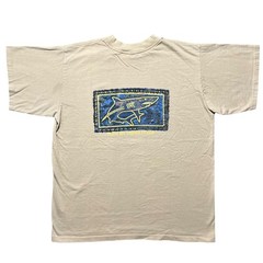 Vintage 90s Caribbean Playa Del Carmen Mexico Shark Souvenir T Shirt Tan Mens XL