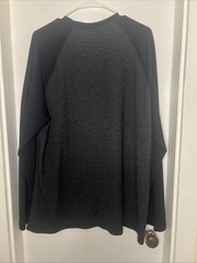 Orvis Classic Men’s Size XL Raglan Long Sleeve Shirt Grey Black Crew Neck Top