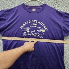 Funny Vintage 90s T Shirt Skinny Dicks Halfway Inn Alaska 2XL JERZEES Polar Bear
