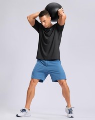 Men’s Athletic Workout T-Shirts Moisture Wicking Cooling Running Shirts Short…