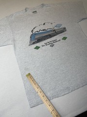 Vintage 90s Reading Railroad Lines Trains T-Shirt Size M Crusader Graphic Print