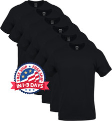 6 Playeras De Manga Corta Para Hombres Con Cuello Redondo Algodon Size Large