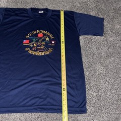 Vintage Golden Triangle Large Men’s Navy Blue T Shirt Streetwear Unworn