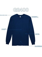 Gildan G2400 Ultra Cotton Long Sleeve US Cotton Heavyweight Plain Blank T-Shirt