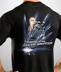 Rise Silver Sniffer Surfer Marvel Big Dogs T Shirt XLarge 2X 5X Black Cotton New