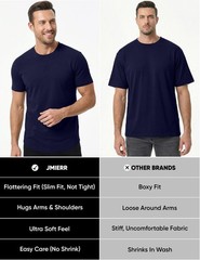 JMIERR Men’s 3 Pack Cotton Hipster Hip Large, A-navy Blue/Light Grey/Sky Blue