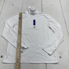 APT.9 Premier Flex Shirt Mens Medium White Long Sleeve Mock Neck Stretch Tee