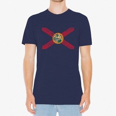 Florida Flag State Pride Hometown Triblend Mens T-Shirt – Vintage Navy