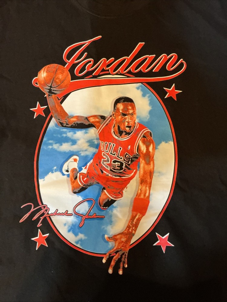 Michael Air Jordan t shirt black jumpman hit on front Size XL