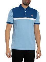 Fila Men’s Mattia Contrast Panel Polo Shirt, Blue