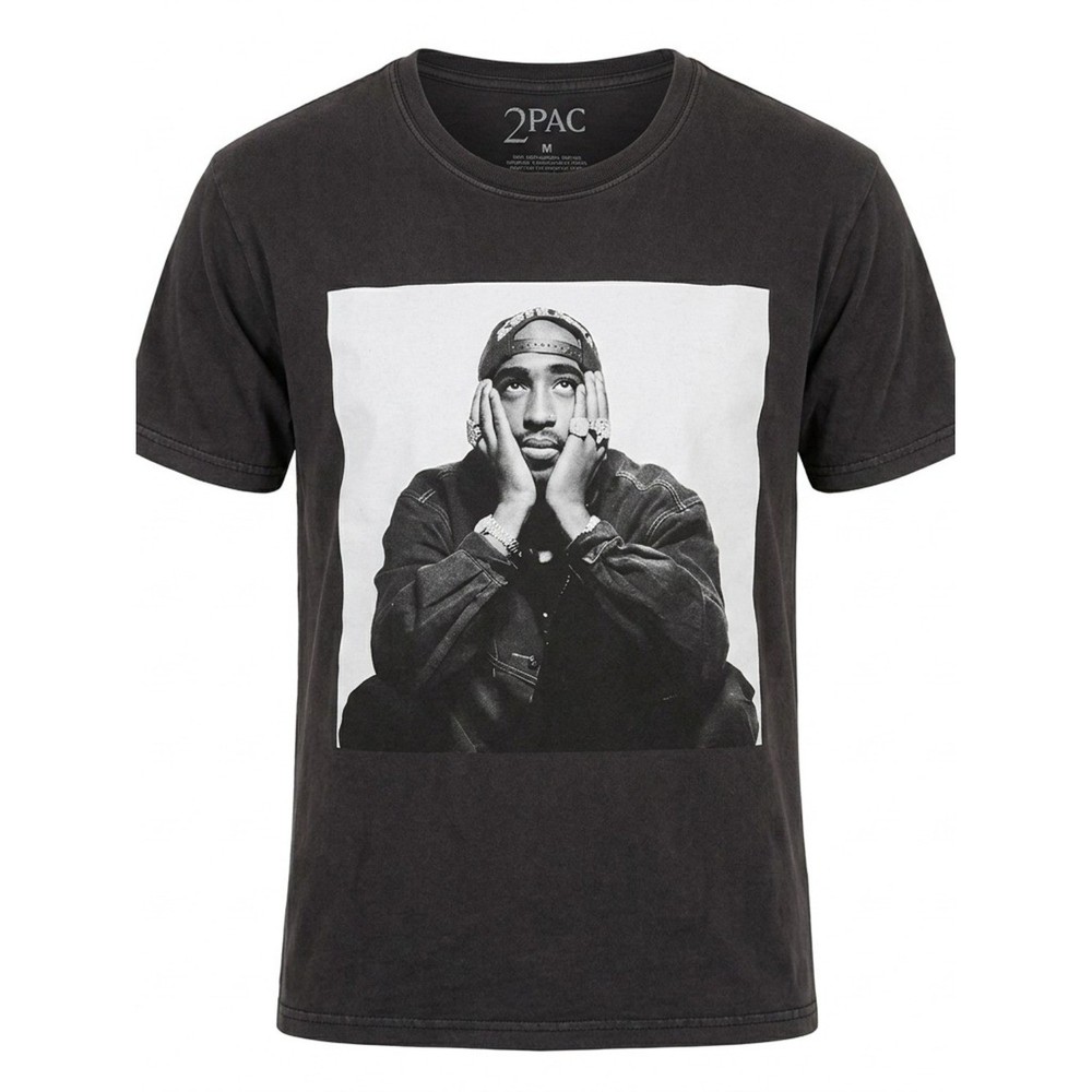 2Pac Tupac Shakur Graphic T-Shirt Black Size Medium