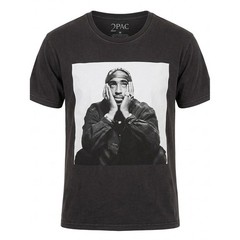 2Pac Tupac Shakur Graphic T-Shirt Black Size Medium