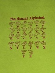 Lifeline Premium 2XL Sign Language Alphabet T-Shirt Green ASL Graphic Tee