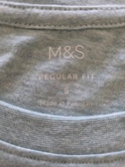 M&S Regular Fit Pure Cotton Crew Neck T-Shirt ~ REGULAR LENGTH ~ 2 PACK ~ Size S
