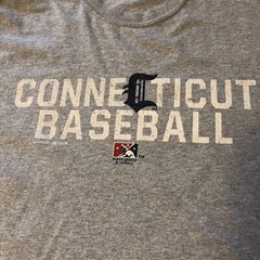 MV SPORT Connecticut Baseball Graphic T-Shirt M Heather Gray Minor League 2016
