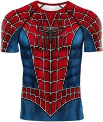 Men’s T-shirts Spider Superhero Compression Tights Short Sleeve Tops Tee Gym