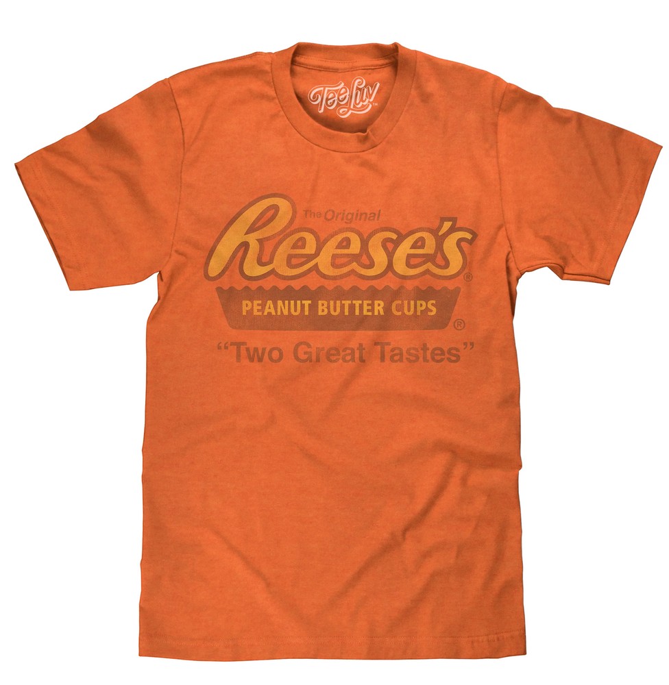 Reese’s Peanut Butter Cup Two Great Tastes Mens T Shirt Orange