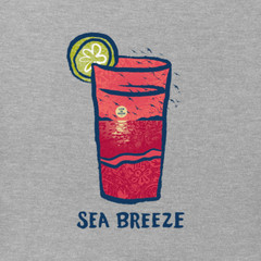 Life Is Good SS Shirt Crusher Tee SEA BREEZE Ocean Cocktail Chest43in Mens M